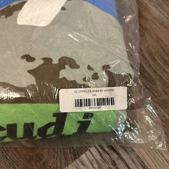Kid Cudi CPFM For MOTM III Life Goes By Blue Hoodie Size XXL New - Picture 4 of 6